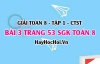 Giải bài 3 trang 53 Toán 8 Tập 1 SGK Chân trời sáng tạo